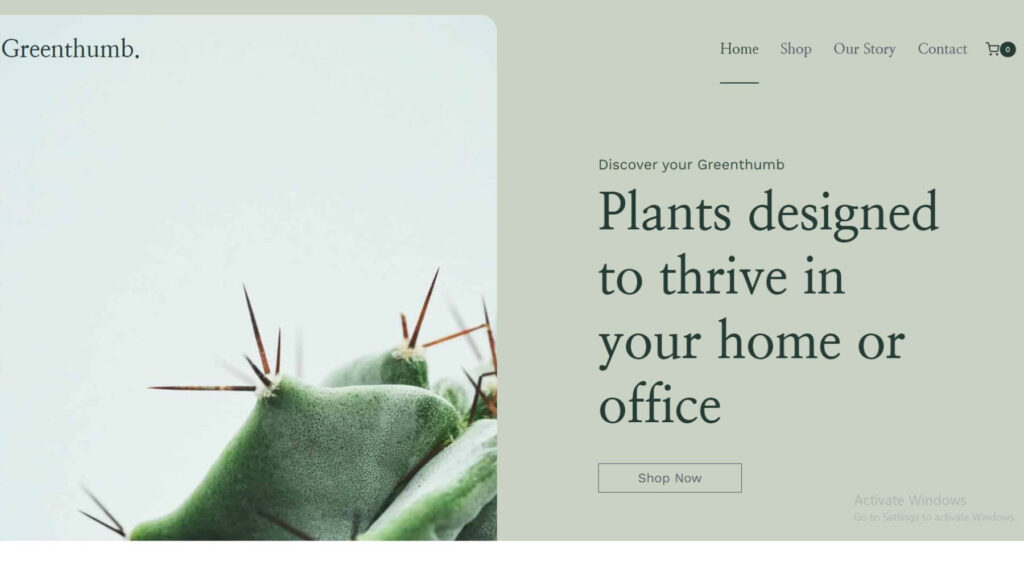 Plants Selling E-Commerce WordPress Gutenberg Template