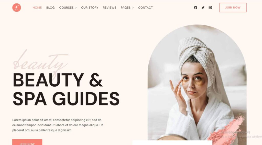 Makeup Gutenberg Website Template