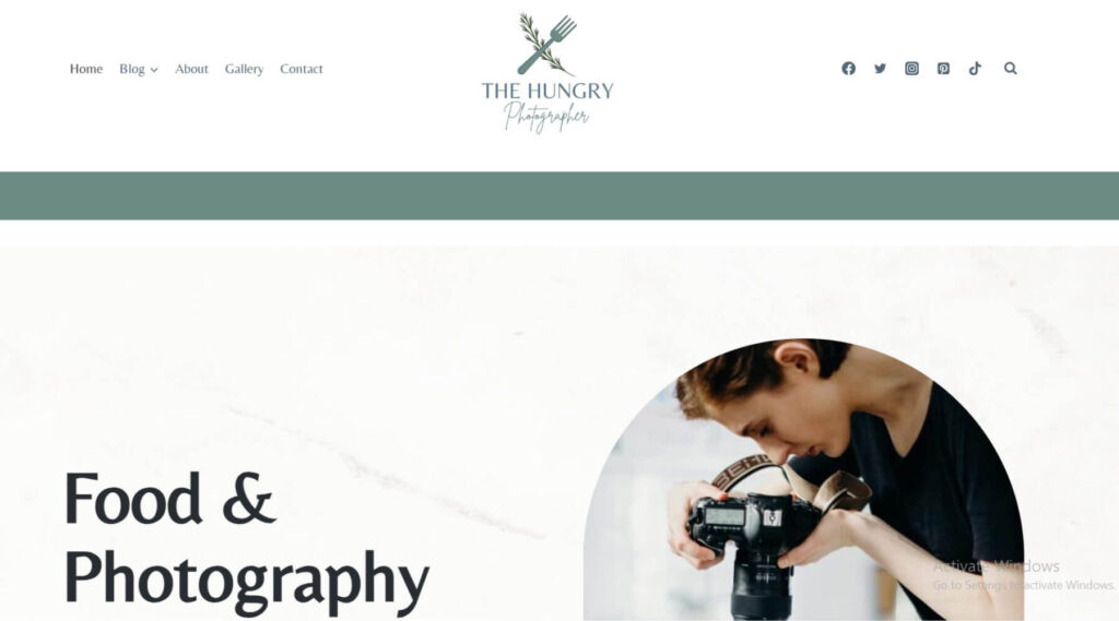 Food Photography WordPress Gutenberg Template