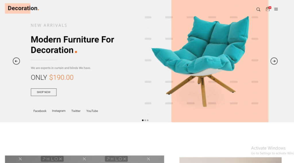 Decoration Shop Elementor Website Template