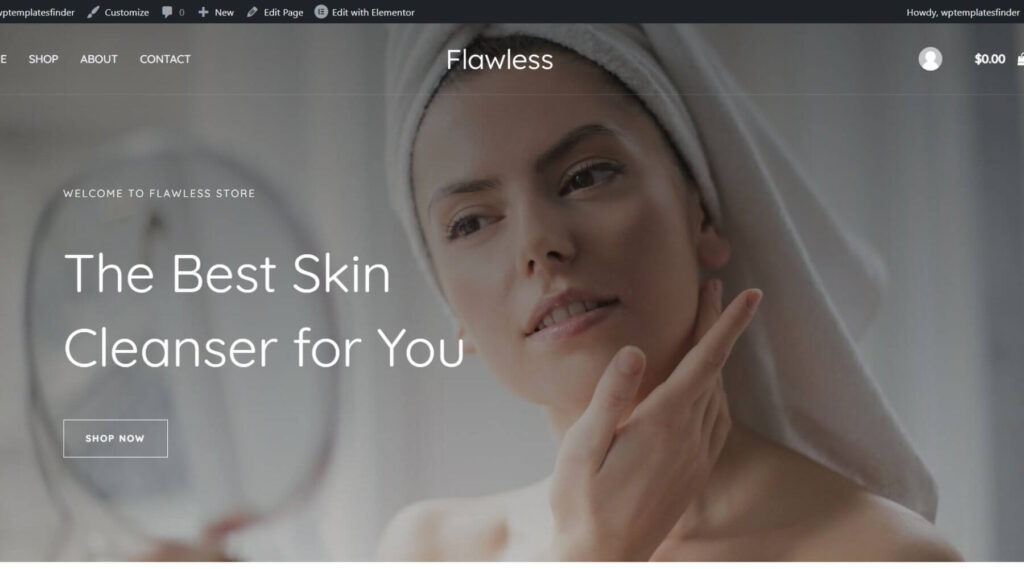 Skin Cleanser Store Elementor Website Template