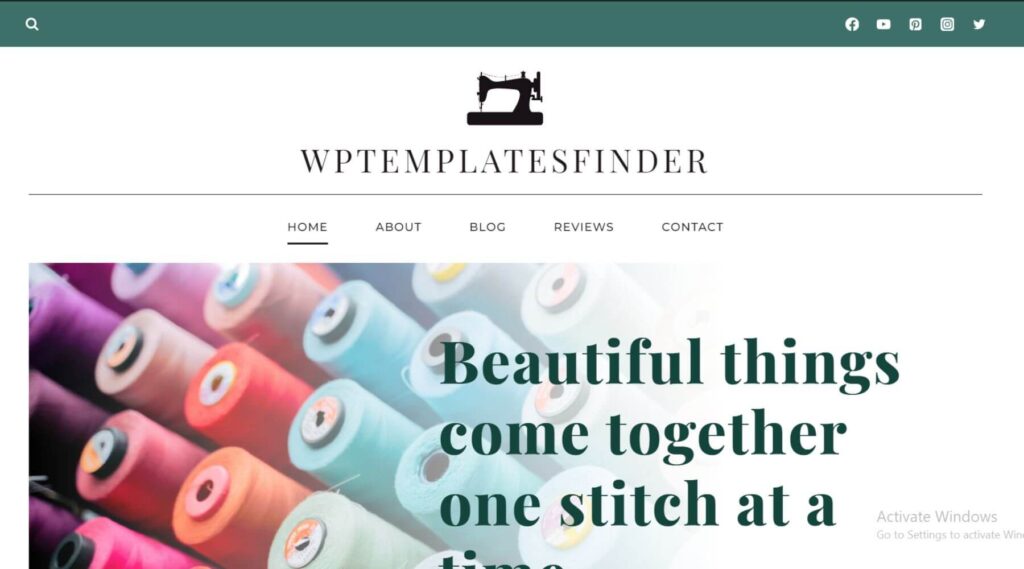 Sewing Course Gutenberg Website Template