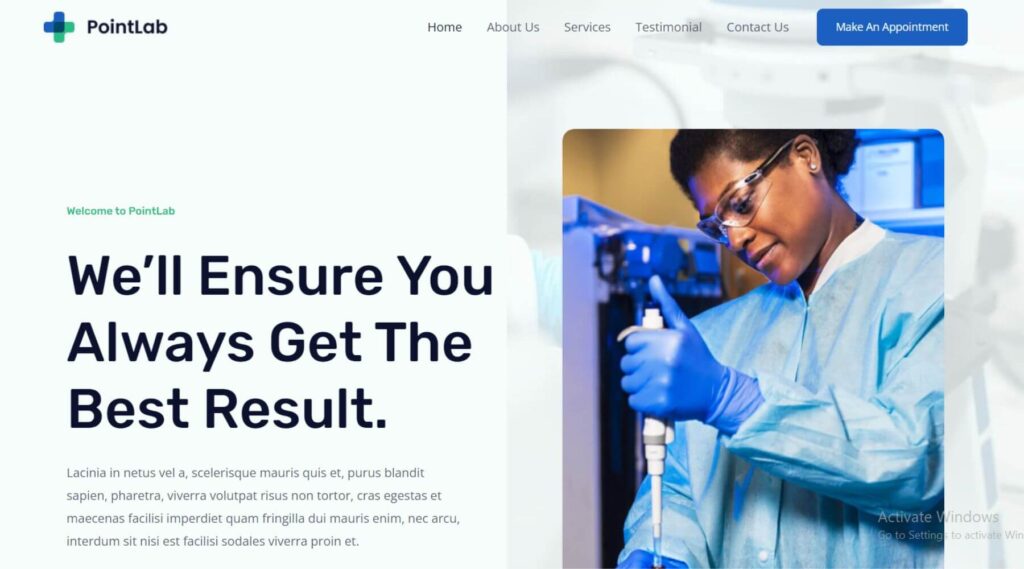 Research Lab Elementor Website Template