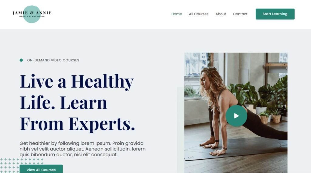 Online Health Coach Elementor Website Template