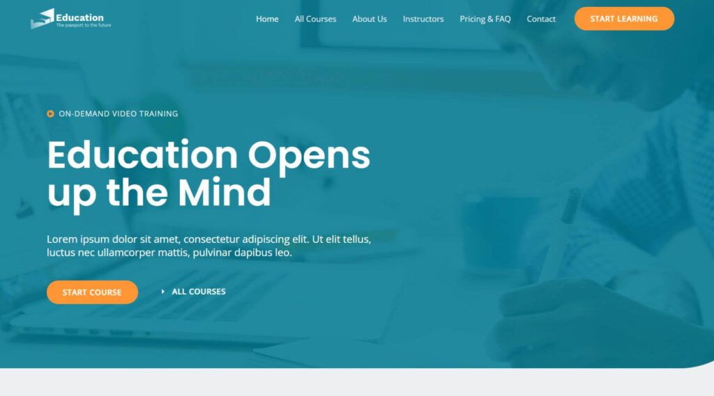 Online Courses Elementor Website Template