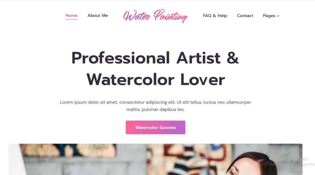 Painting Course Gutenberg Website Template