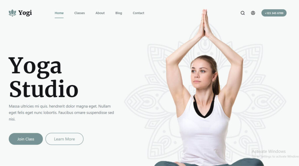 Yoga Studio Elementor Website Template