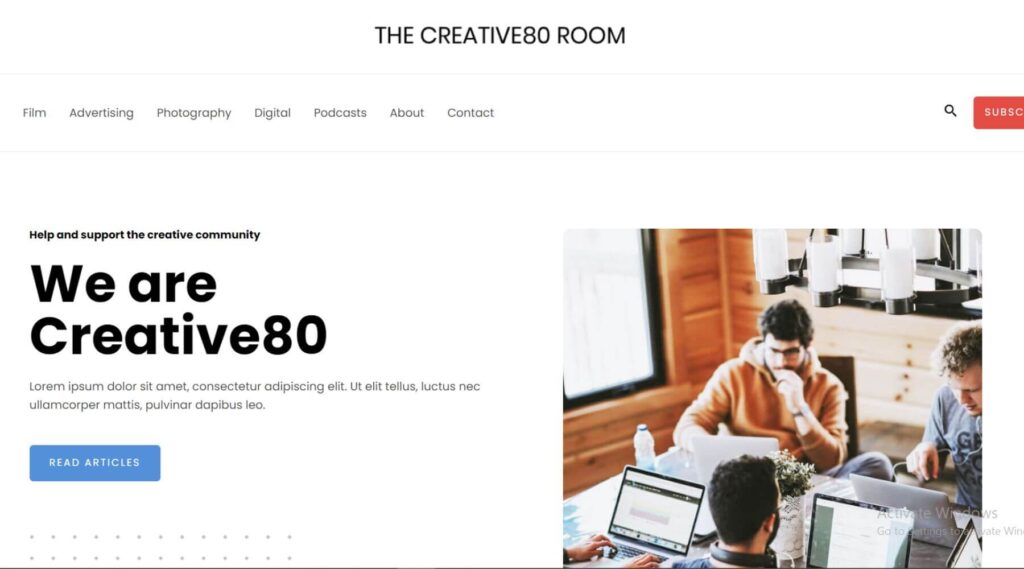 Creative Blog Elementor Website Template