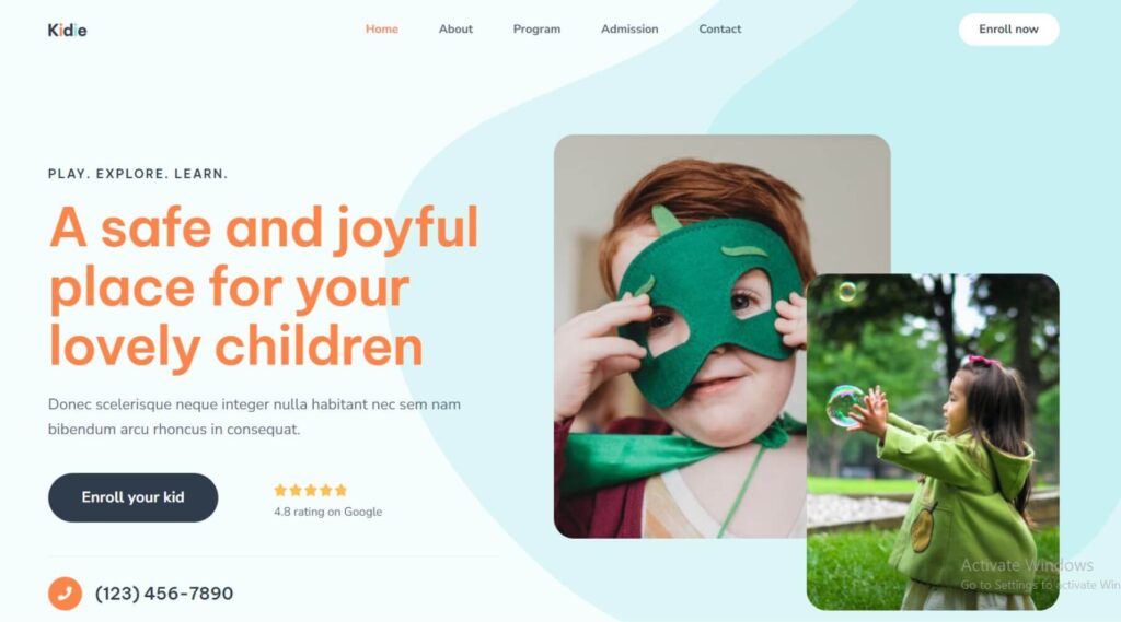 Child Education Elementor Website Template