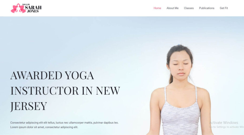 Yoga Instructor Elementor Website Template