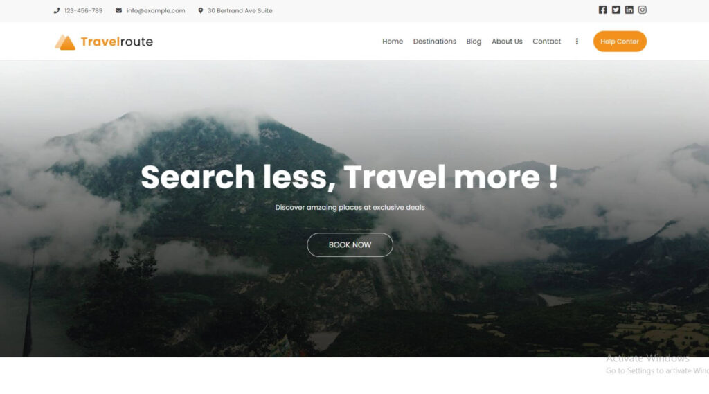 Travel Elementor Website Template