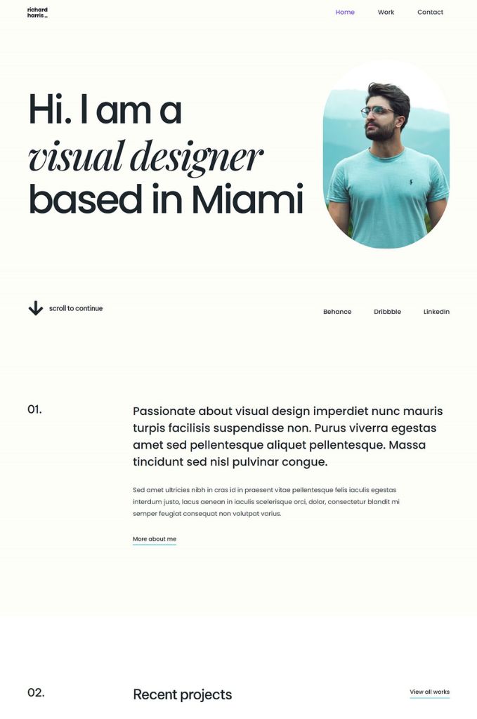 Personel Portfolio Elementor Website Template