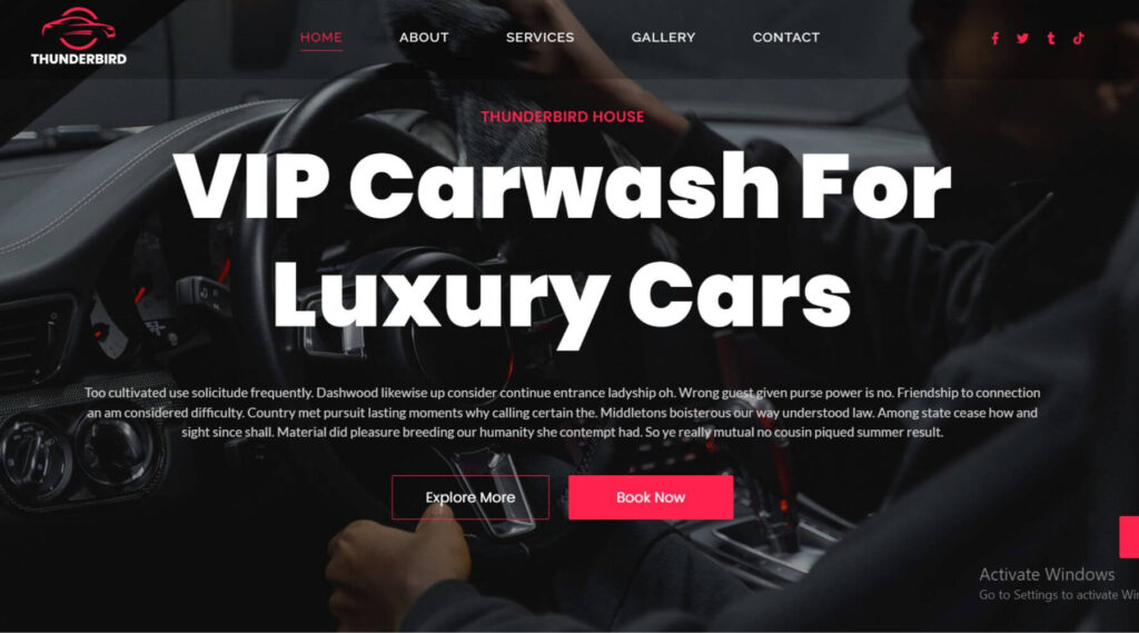 Carwash Elementor Website Template