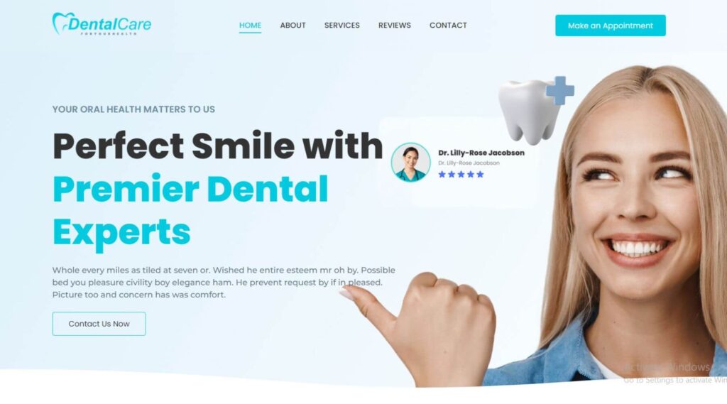 Dental Elementor Website Template