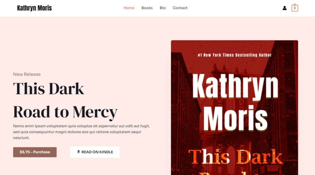 eBook Author Elementor Website Template