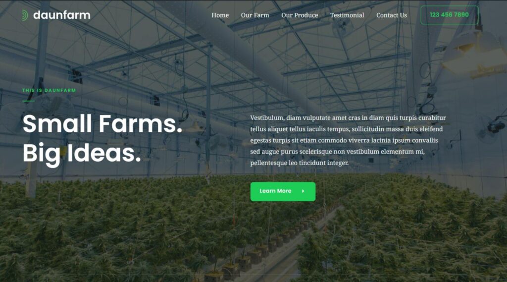 Horticulture Elementor Website Template