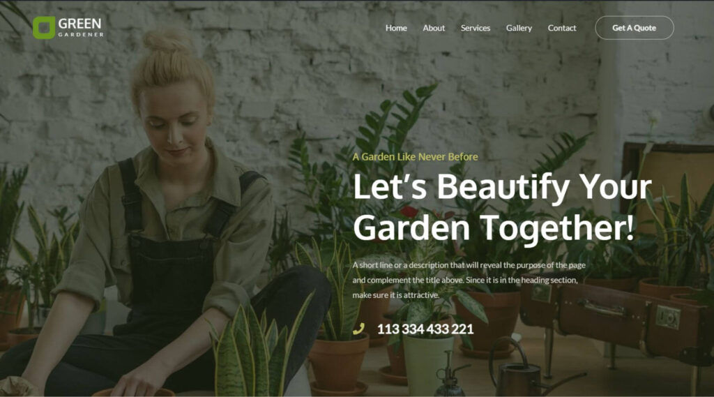 Garden Elementor Website Template