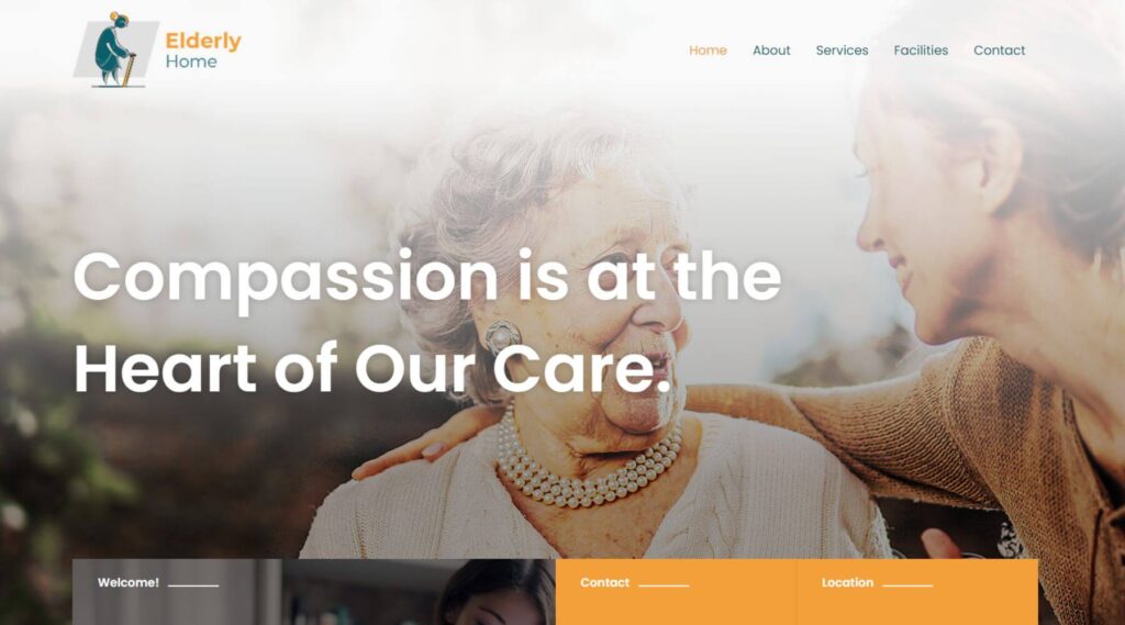 Elderly Home Elementor Website Template