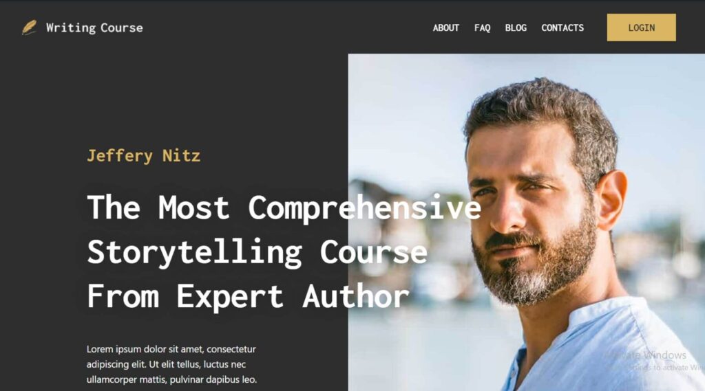 Online Course Elementor Website Template