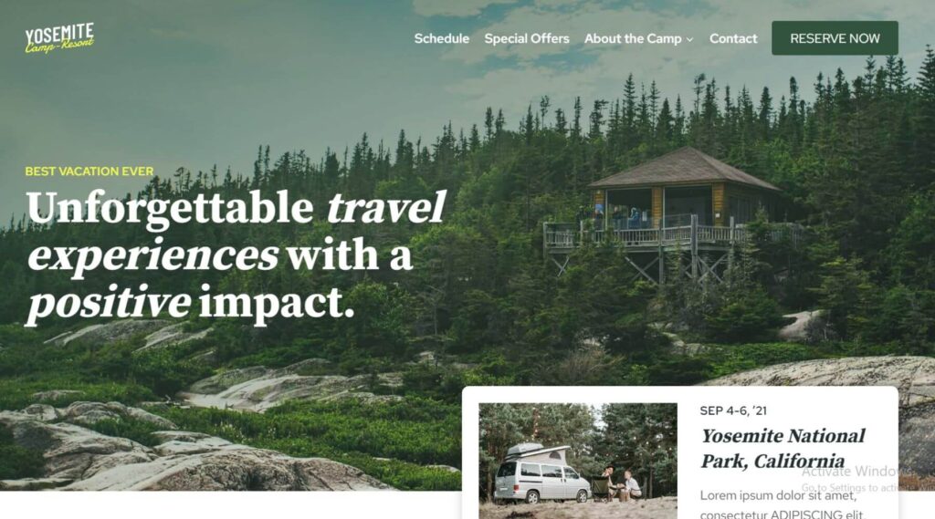 Travel Gutenberg Website Template