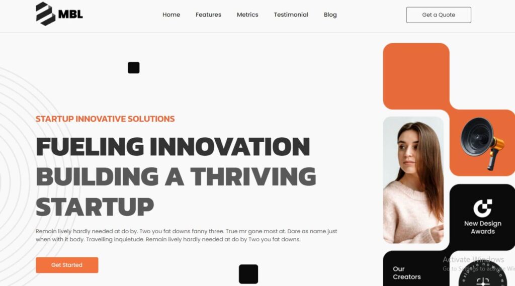 Startup Elementor Website Template