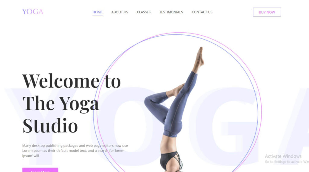 Yoga Elementor Website Template