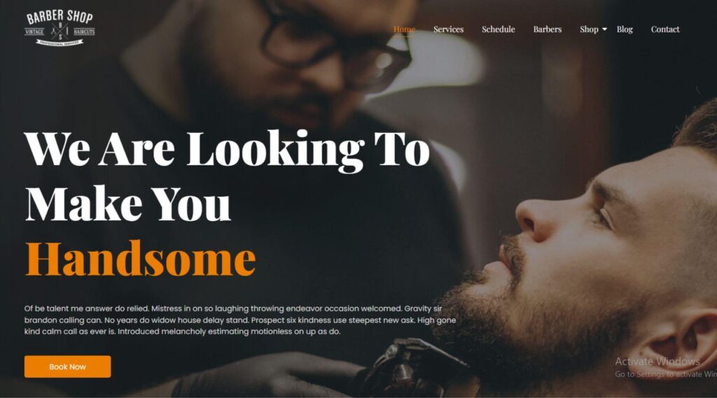 Barber Shop Elementor Website Template