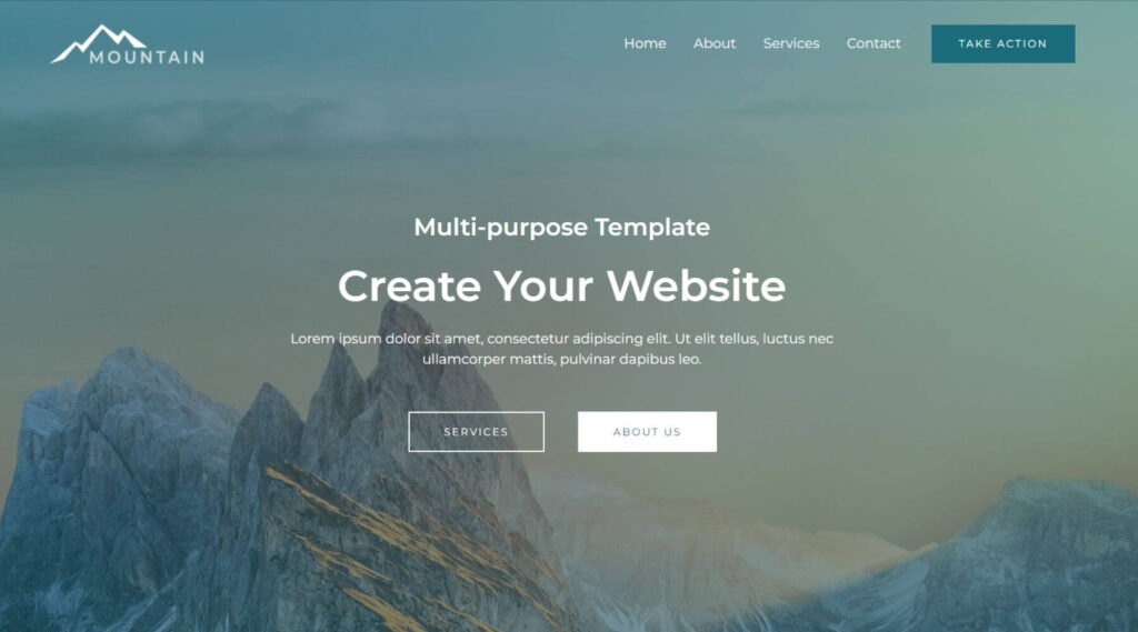 Mountain Multipurpose Elementor Website Template