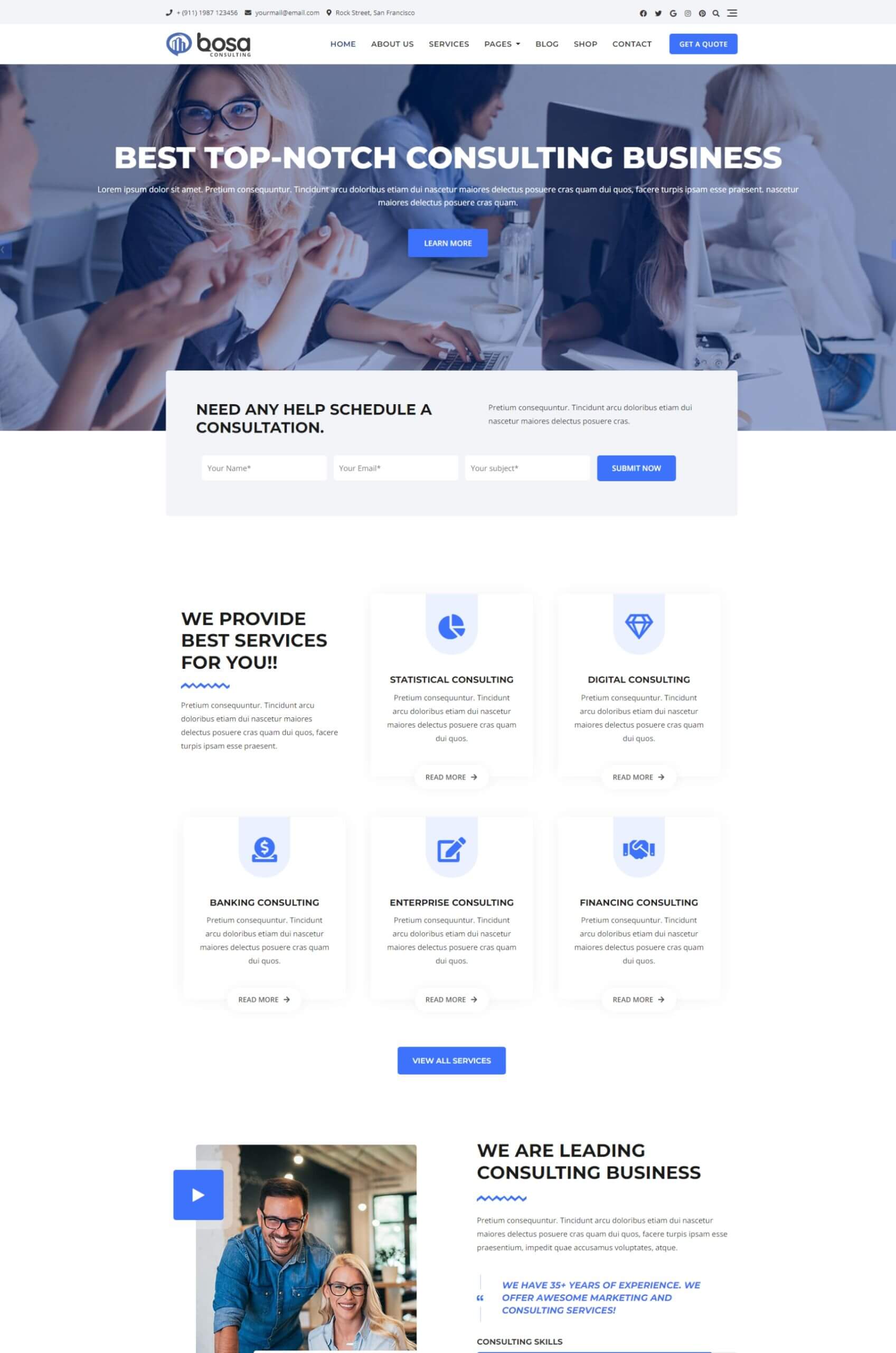 Consulting Business Elementor Website Template