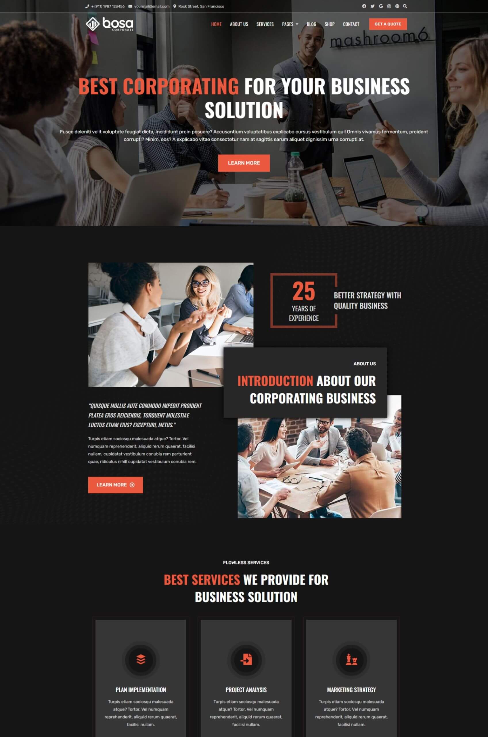 Corporate Business Elementor Website Template