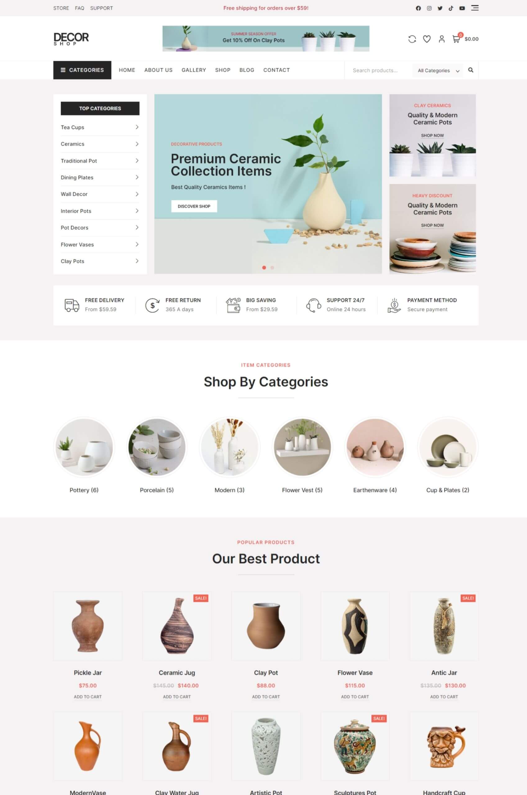 Decor Shop Elementor Website Template