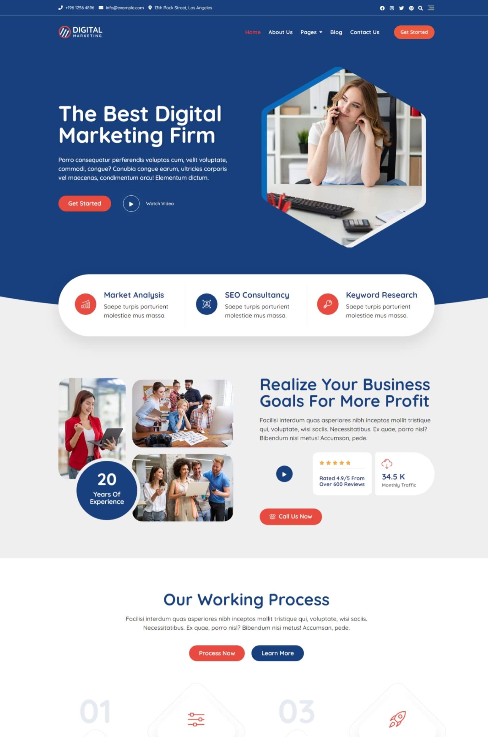 Digital Marketing Elementor Website Template