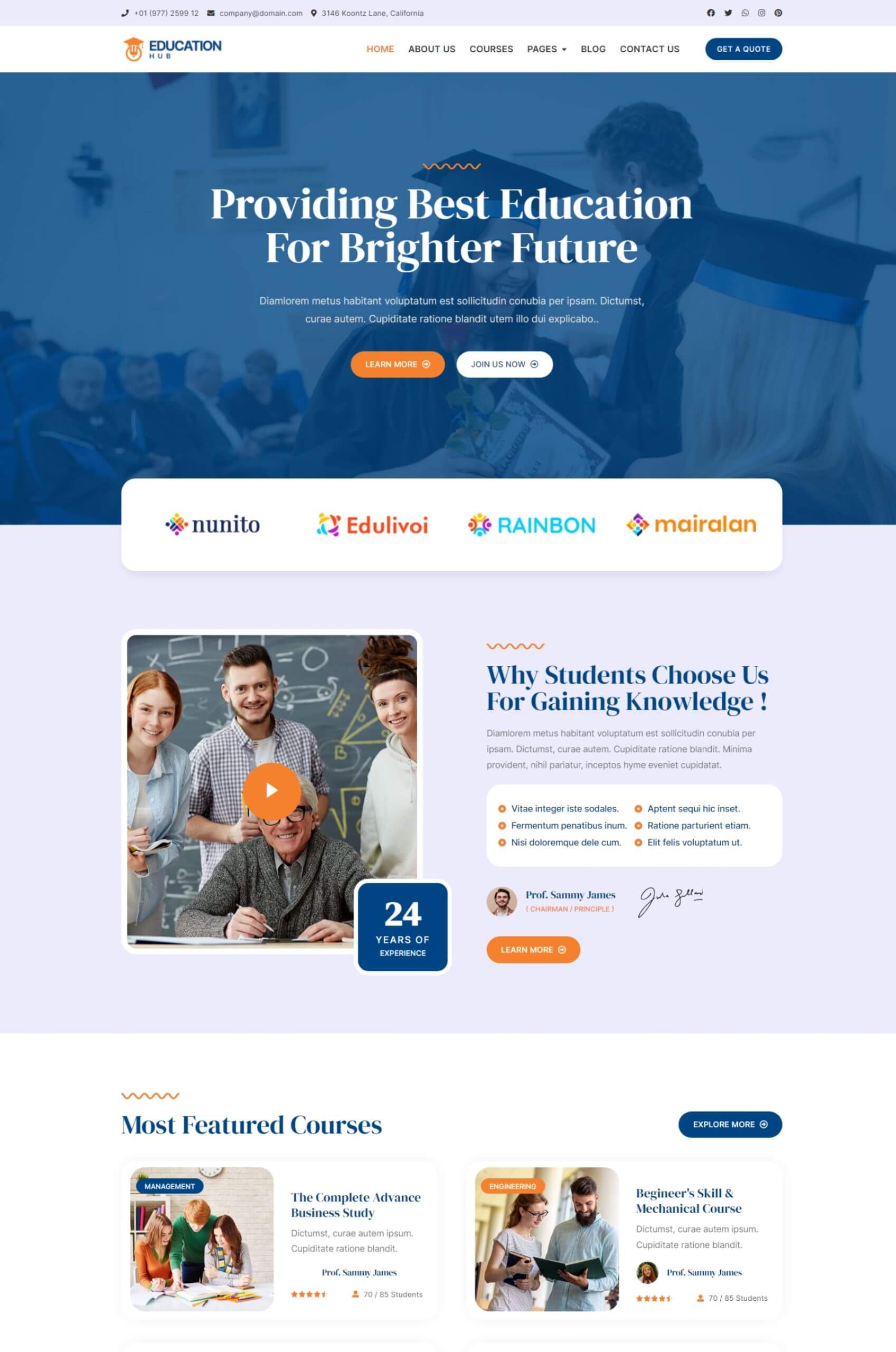 Education Elementor Website Template