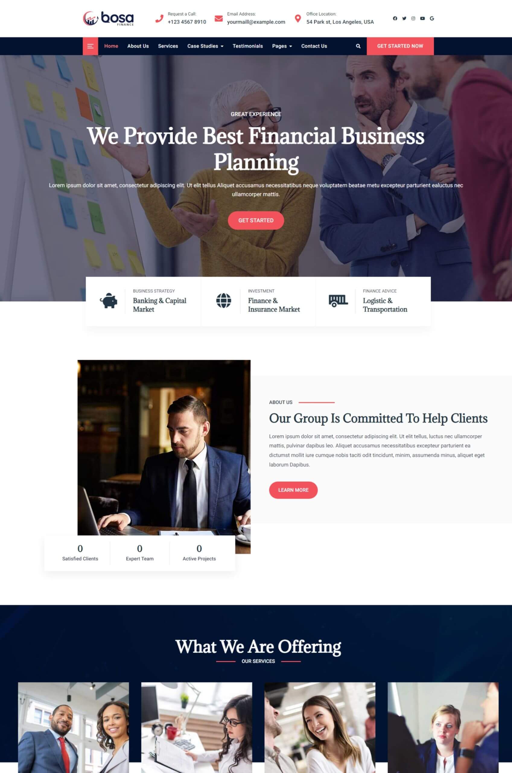 Corporate Finance Elementor Website Template