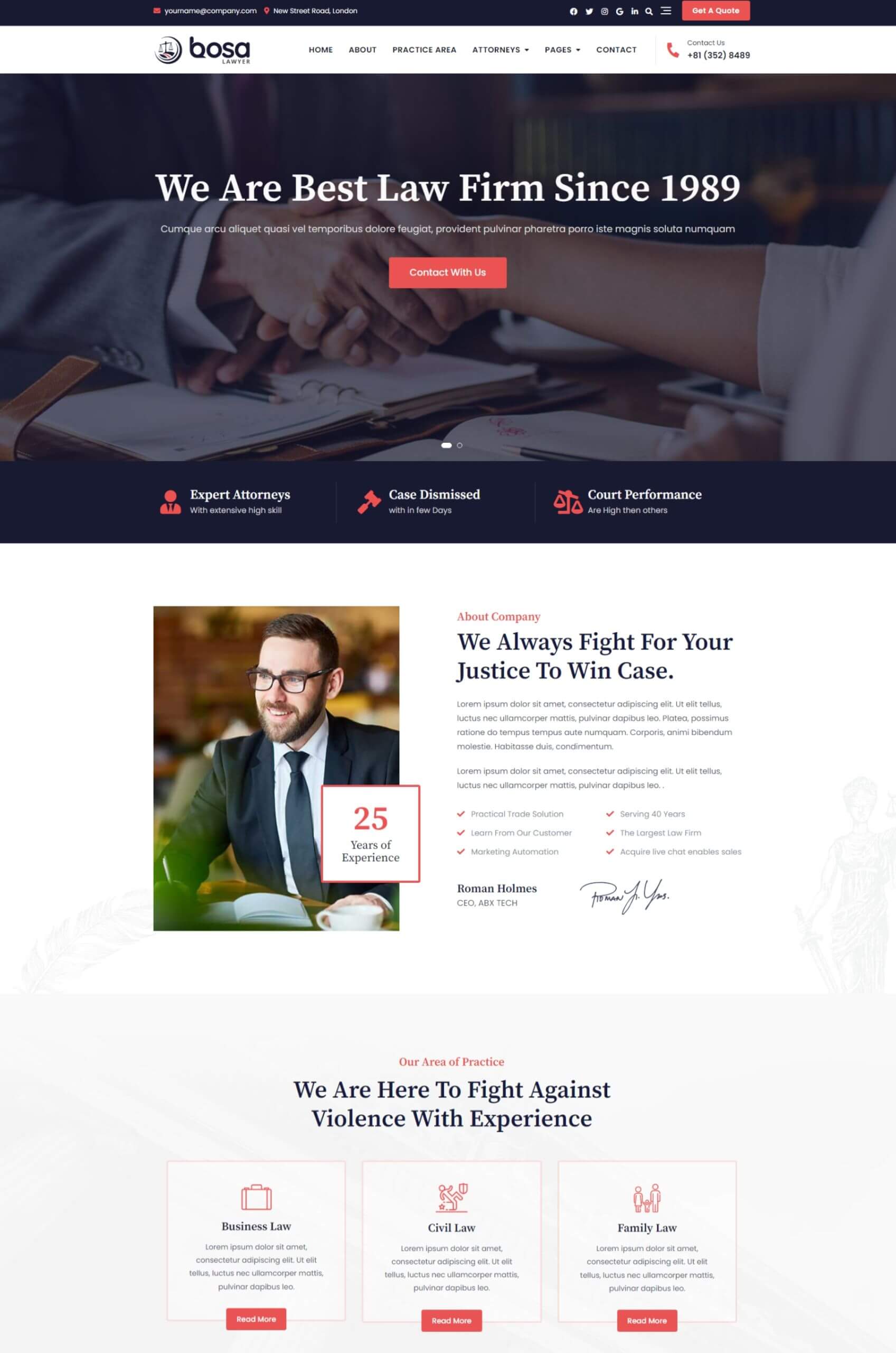 Lawyer Elementor Website Template