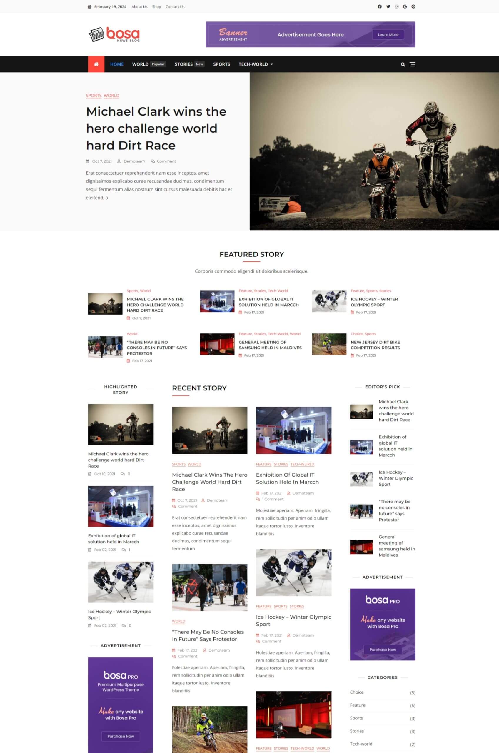 News Blog Gutenberg Website Template