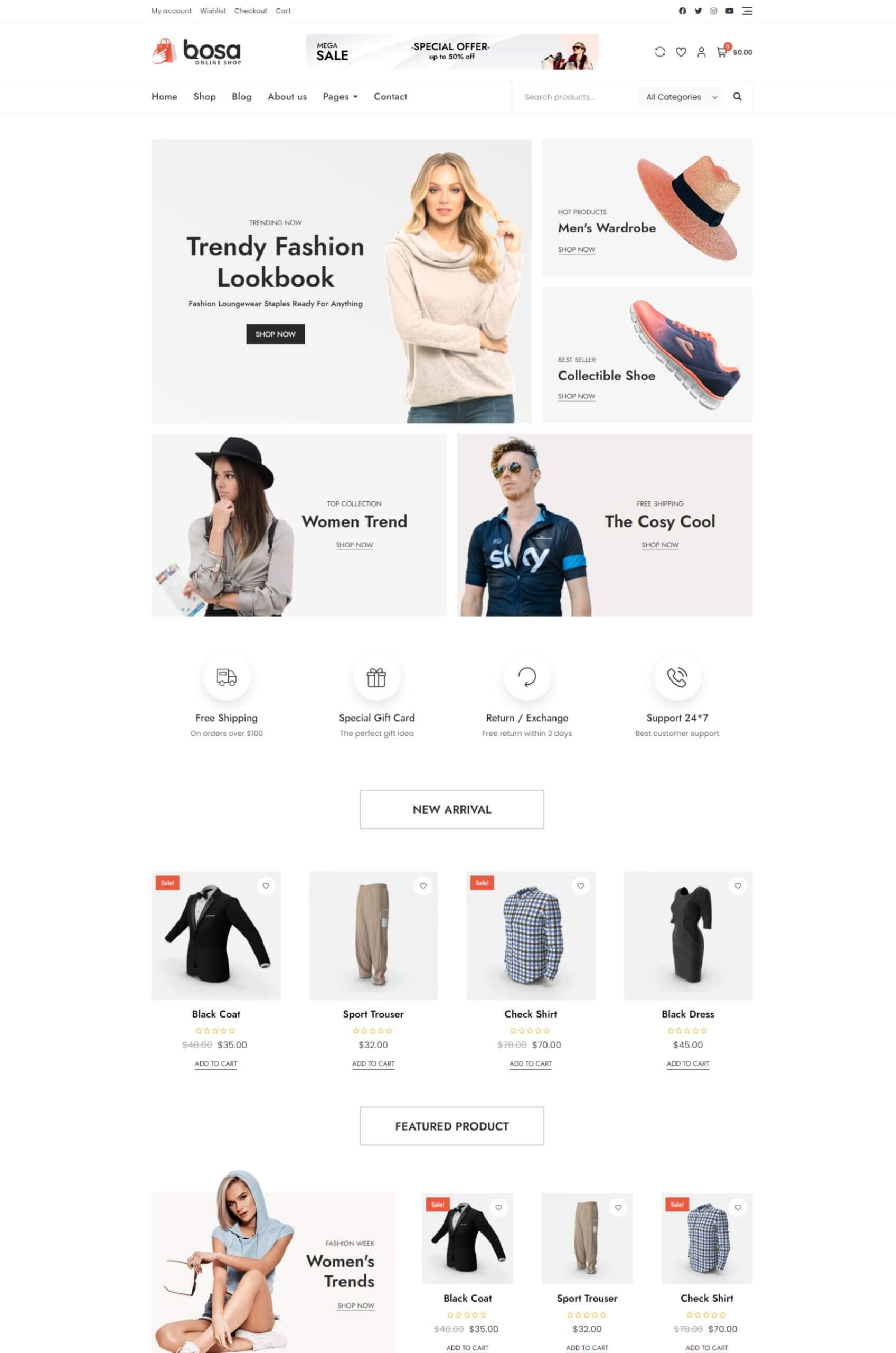 Online Shop E-Commerce Elementor Website Template