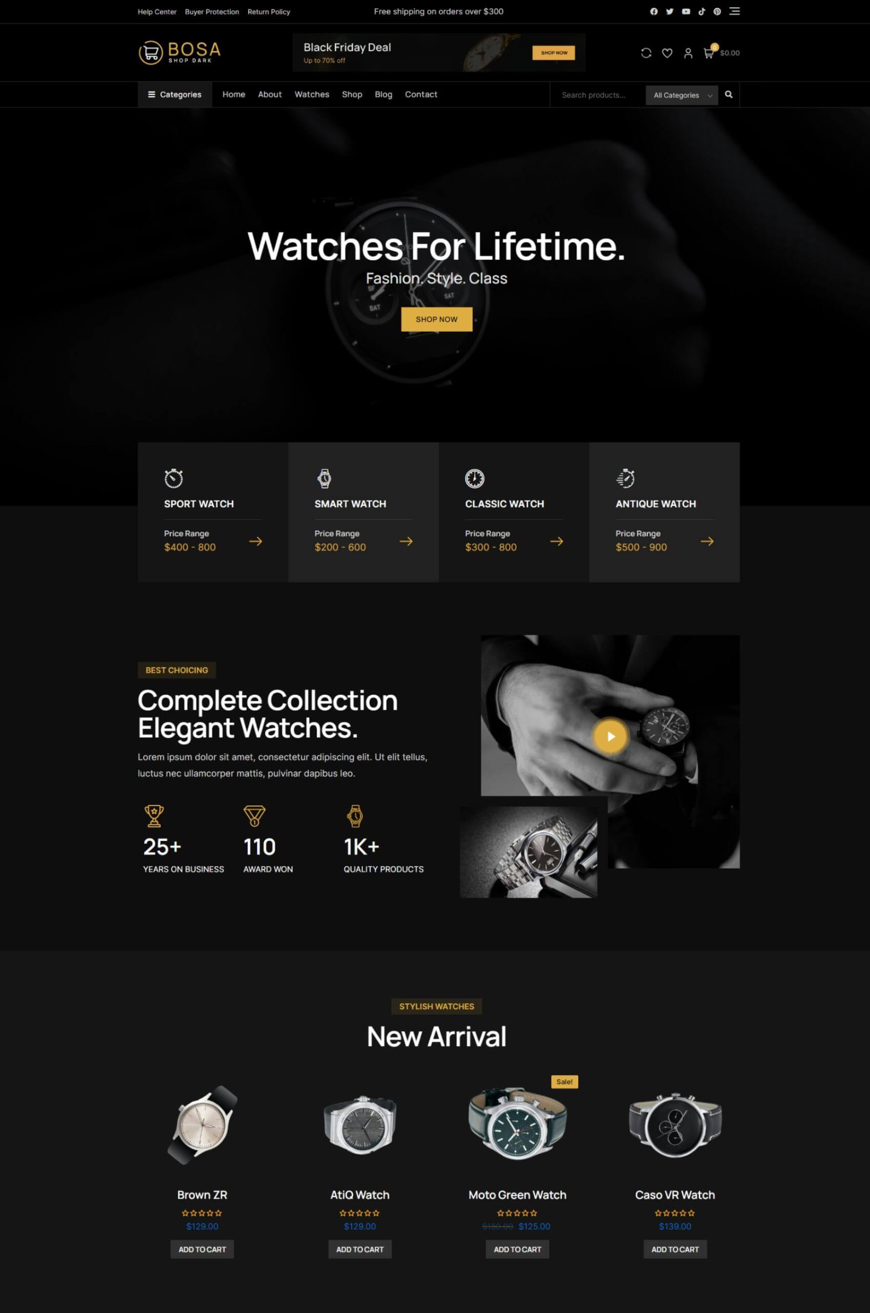 Watch Ecommerce Elementor Template Download for free