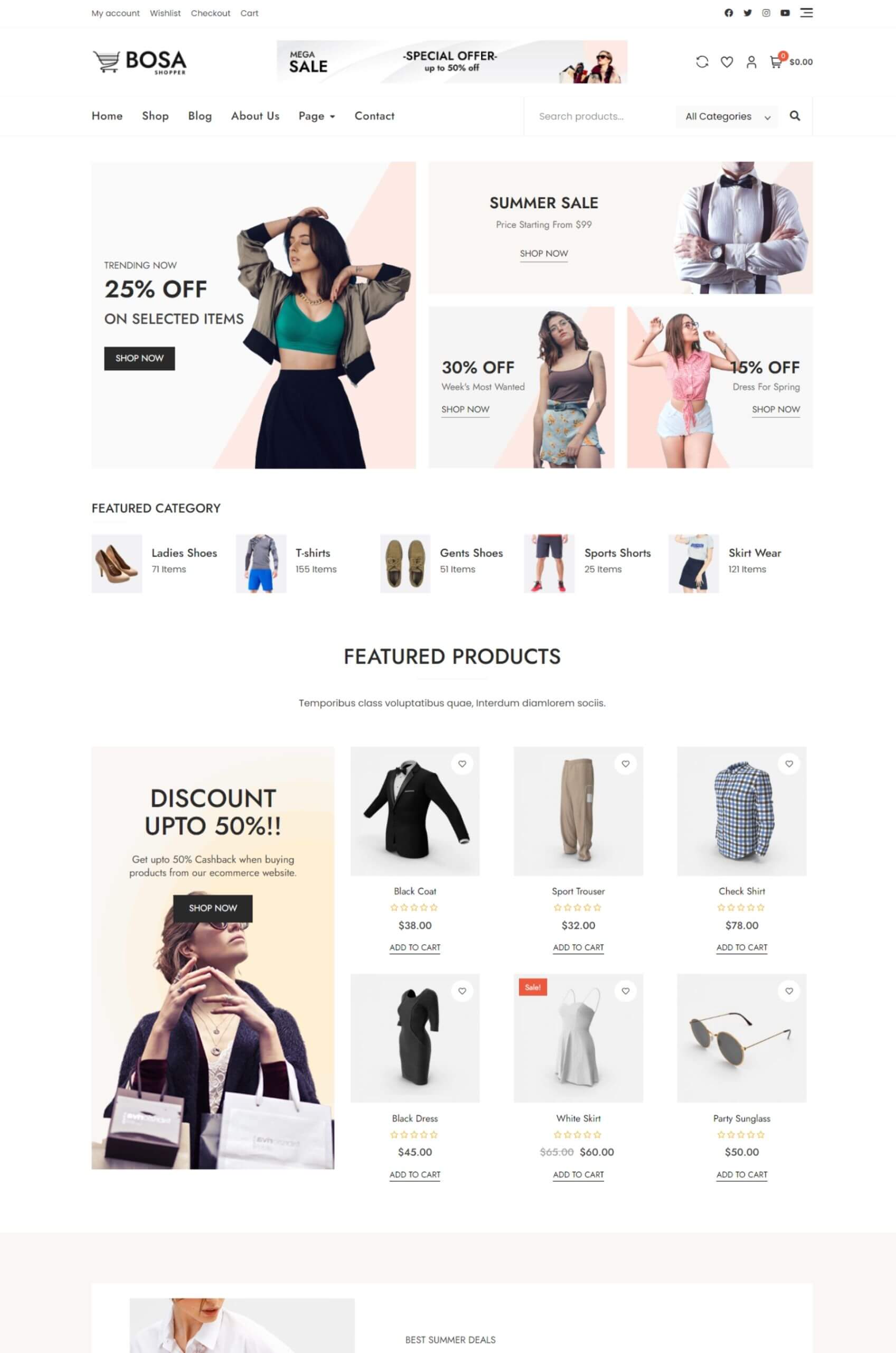 eCommerce Fashion Store Elementor Website Template