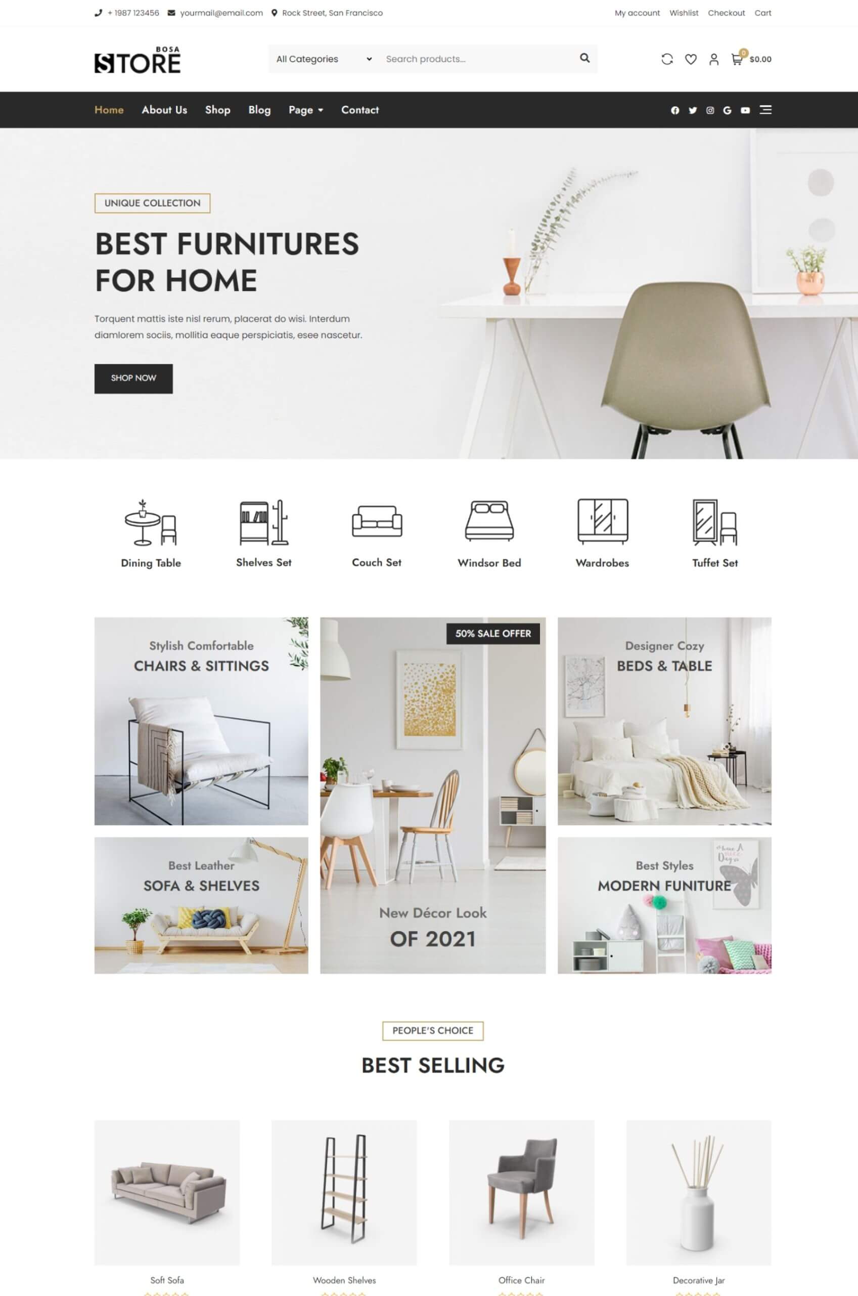 Furniture Store Elementor Website Template