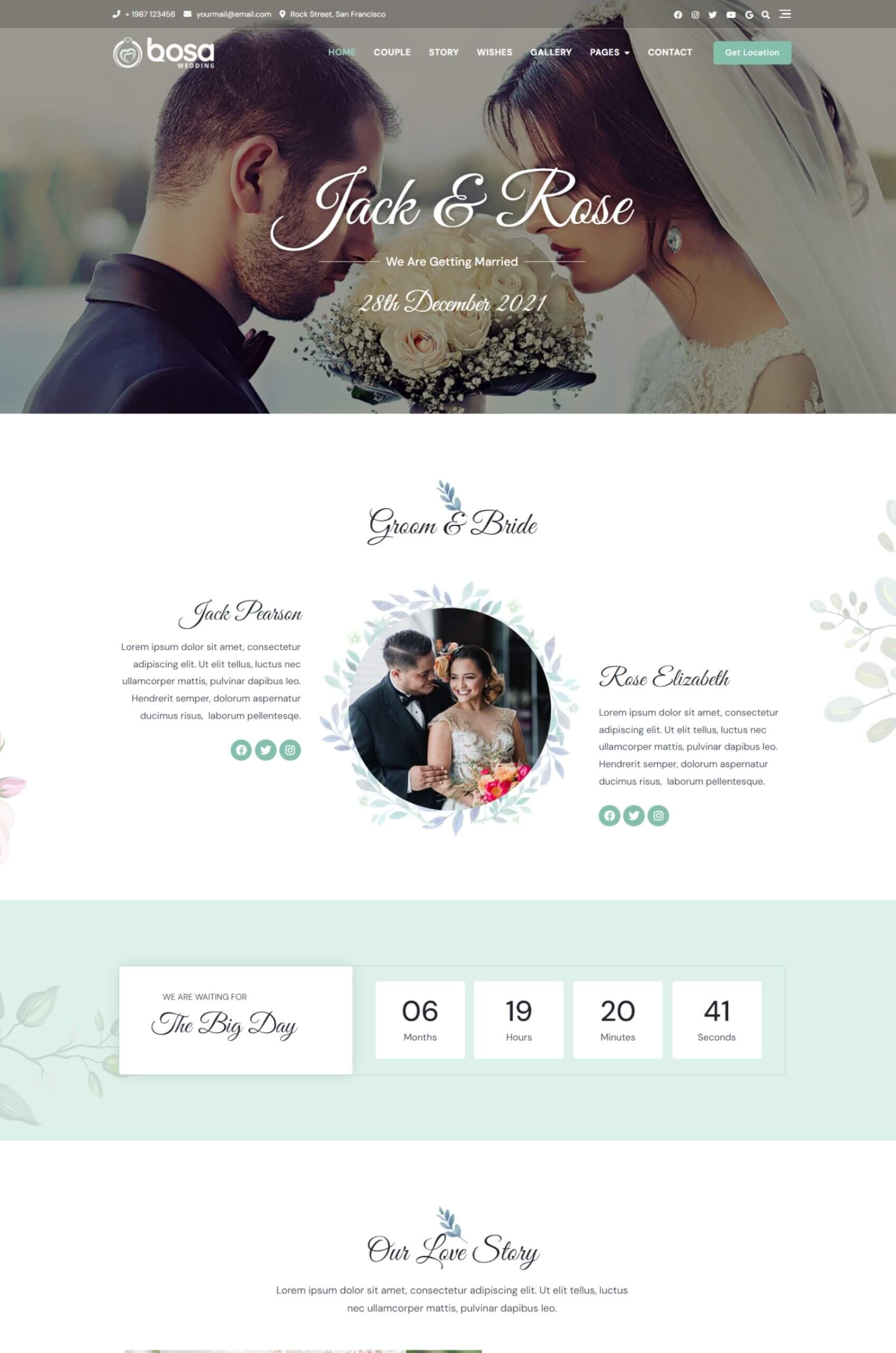 Wedding Elementor Website Template