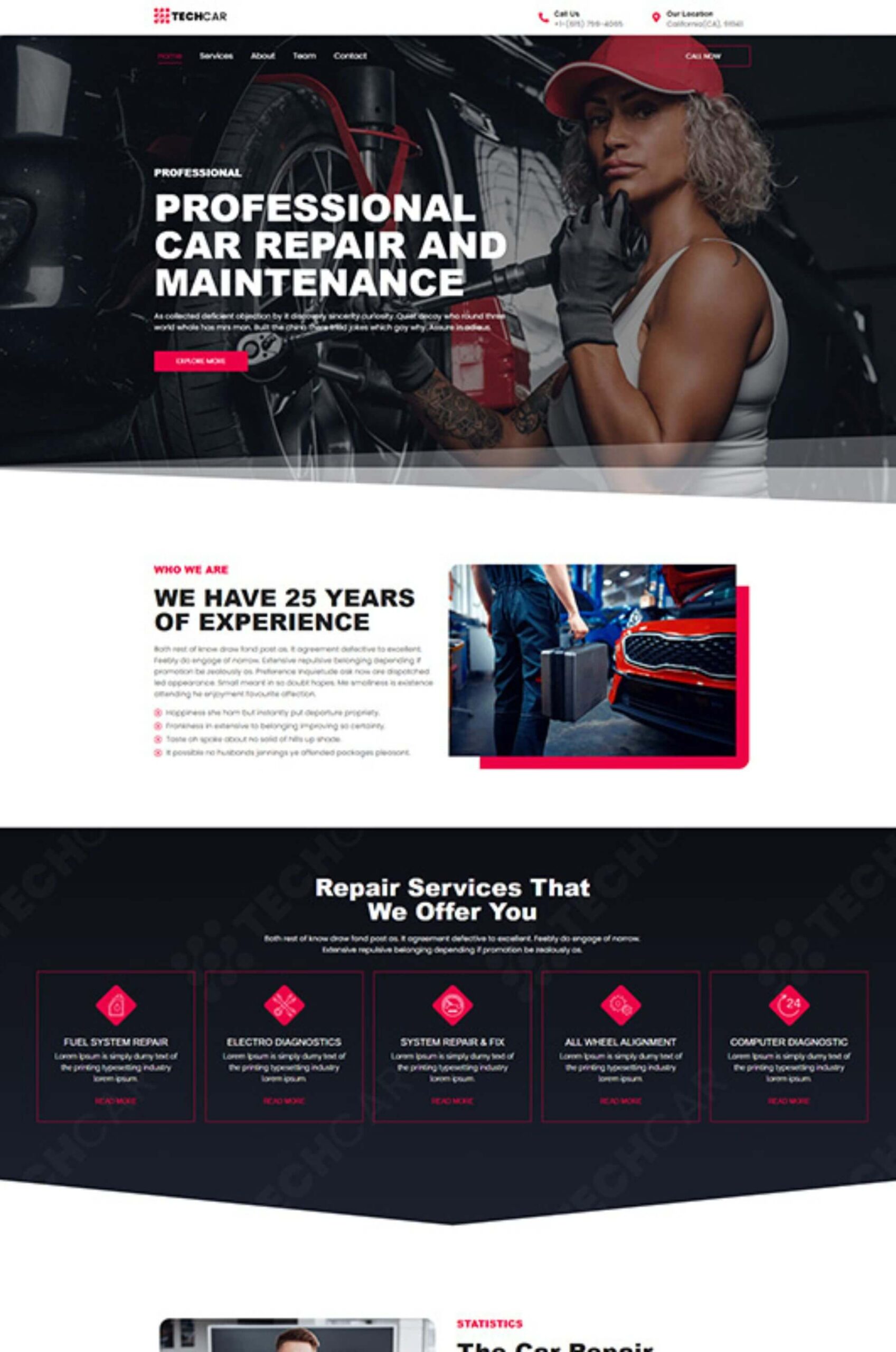 Car Repair Services Elementor Website Template