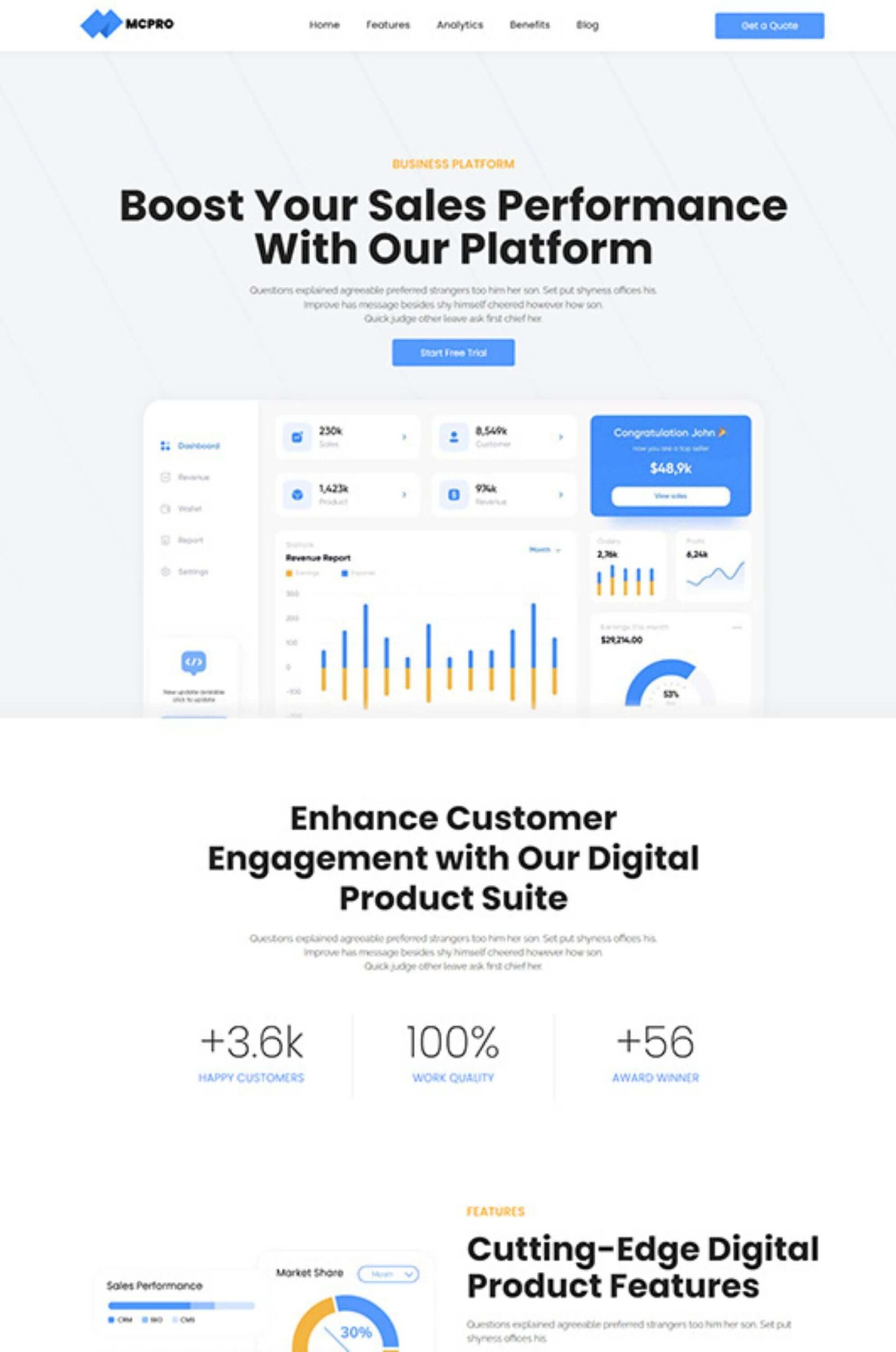 Digital Product SaaS Elementor Website Template