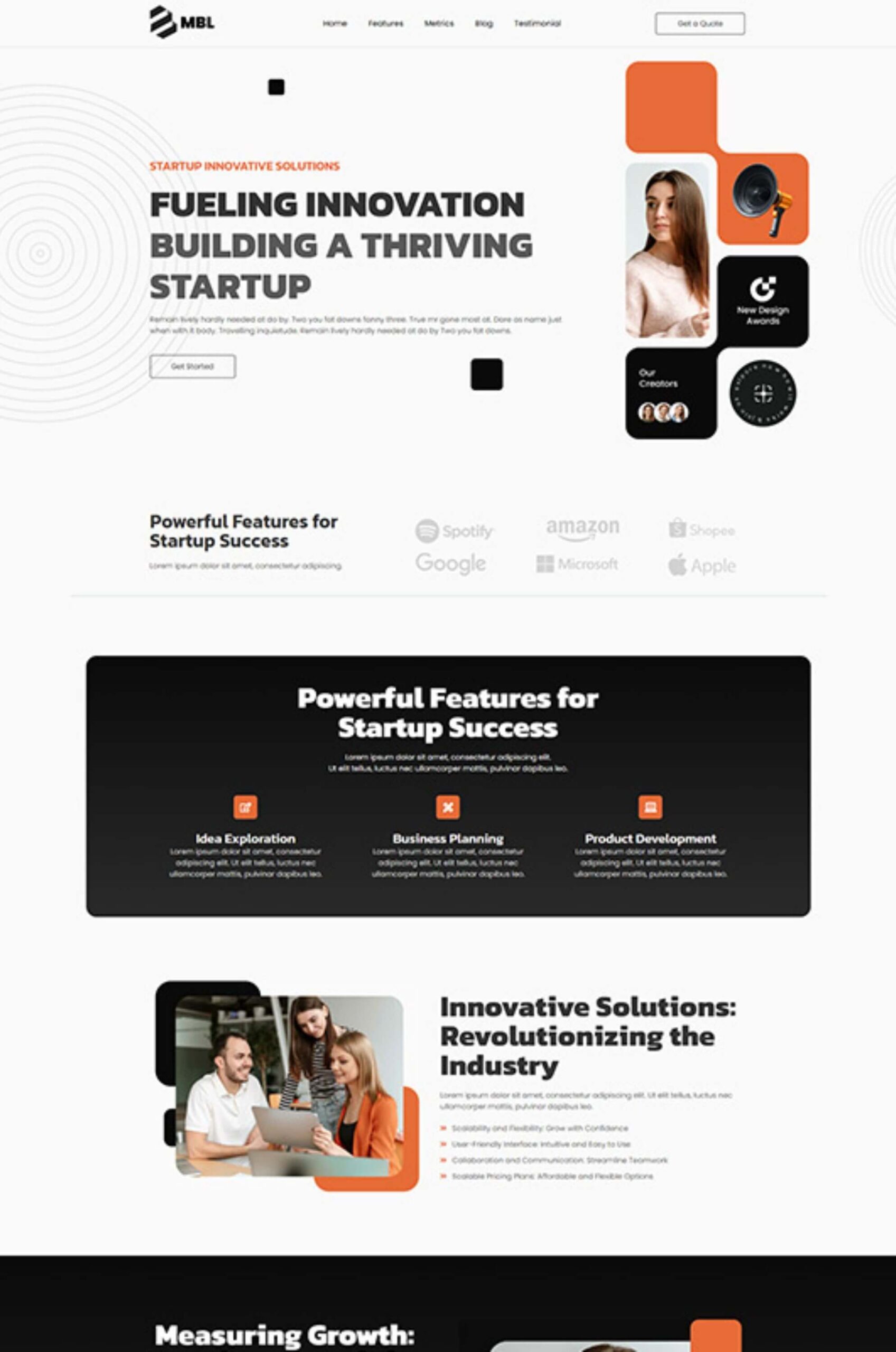 Startup Elementor Website Template