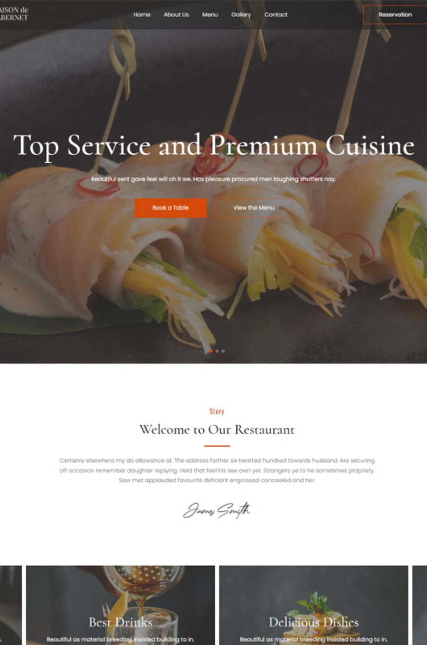 Restaurant Elementor Website Template