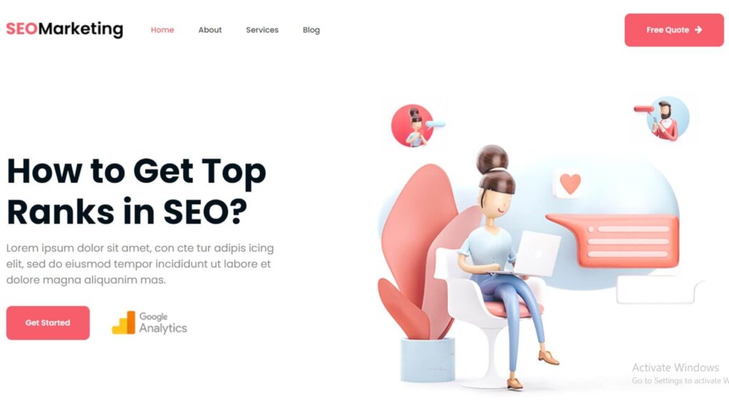 SEO Agency Elementor Website Template