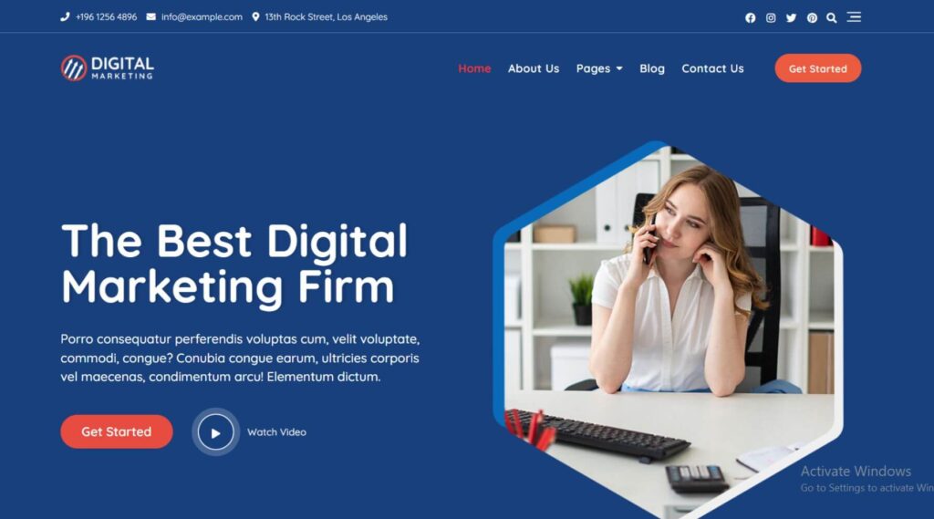 Digital Marketing Elementor Website Template