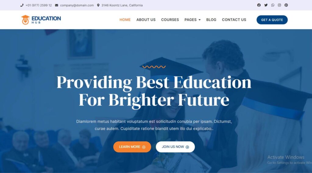 Education Elementor Website Template