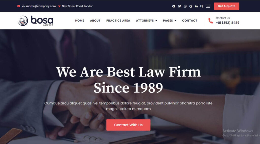 Lawyer Elementor Website Template